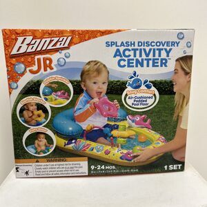 Banzai Jr. Splash Discovery Activity Center Water Play Set - 9-24 Mos Baby Pool